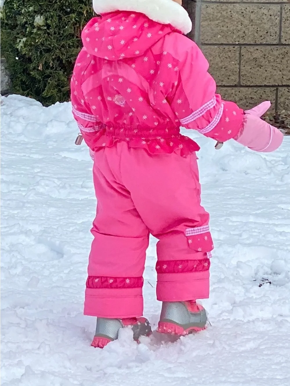 Obermeyer Pink One-Piece snowsuit